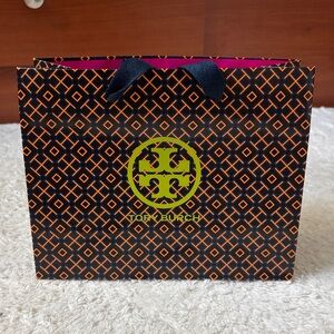Tory Burch Black and Orange Patterned Bag